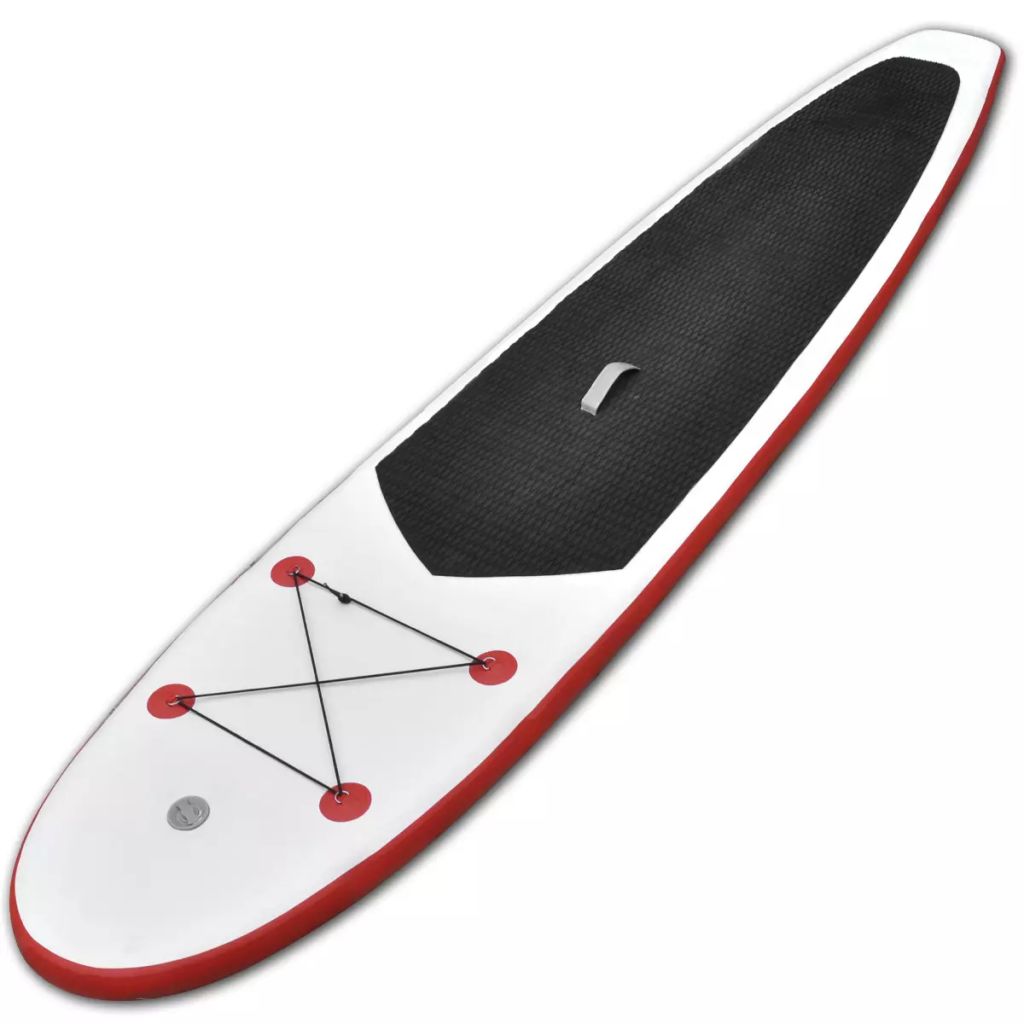 Stand Up Paddle Board SUP Aufblasbar Rot und Weiß