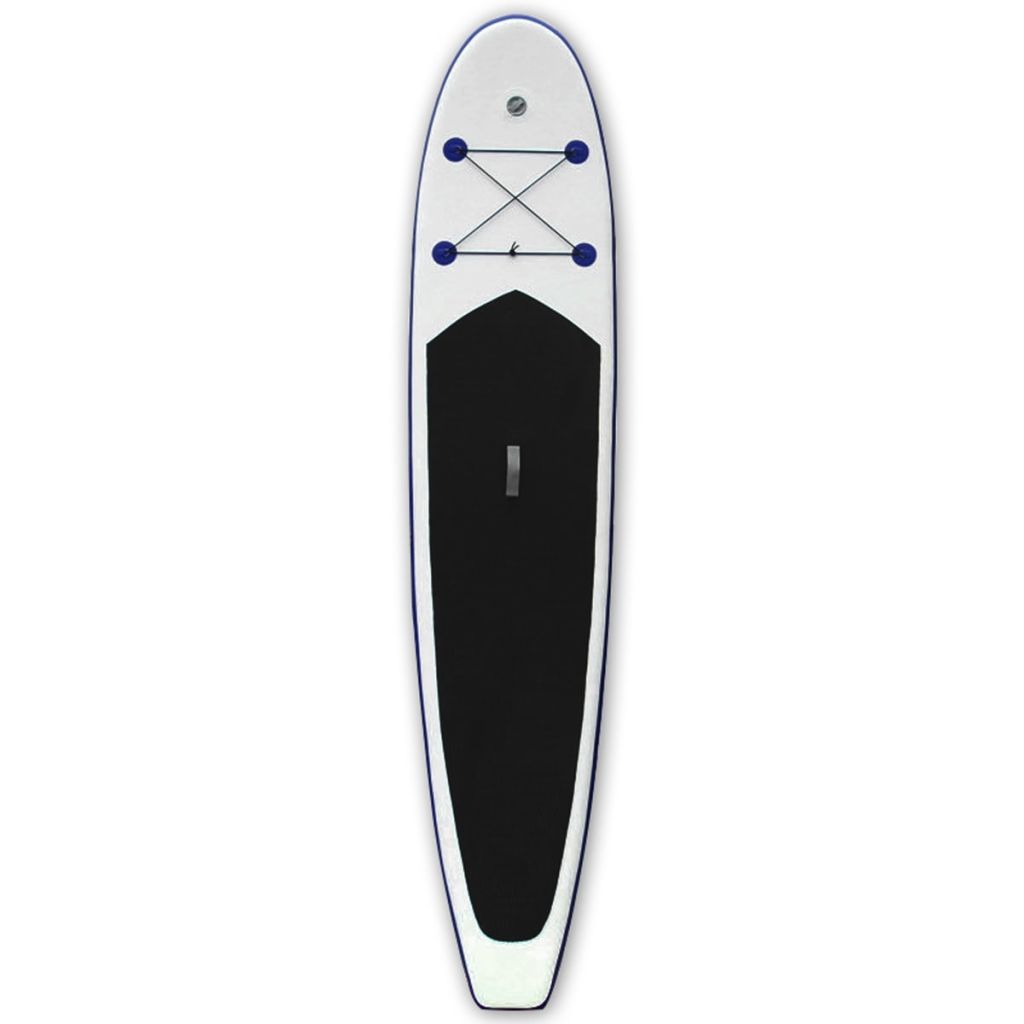 Stand Up Paddle Board SUP Aufblasbar Blau und Weiß