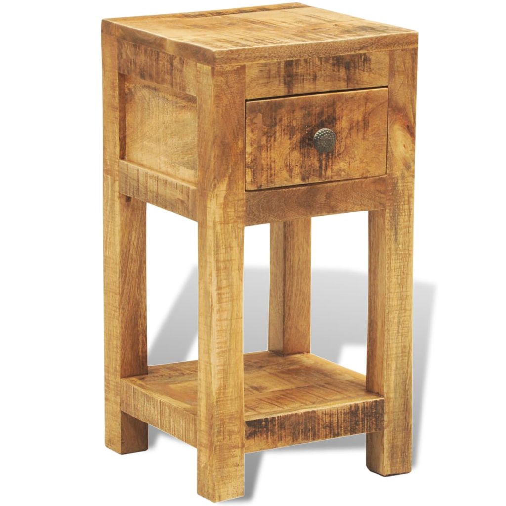 Nachttisch mit 1 Schublade Massivholz Mango