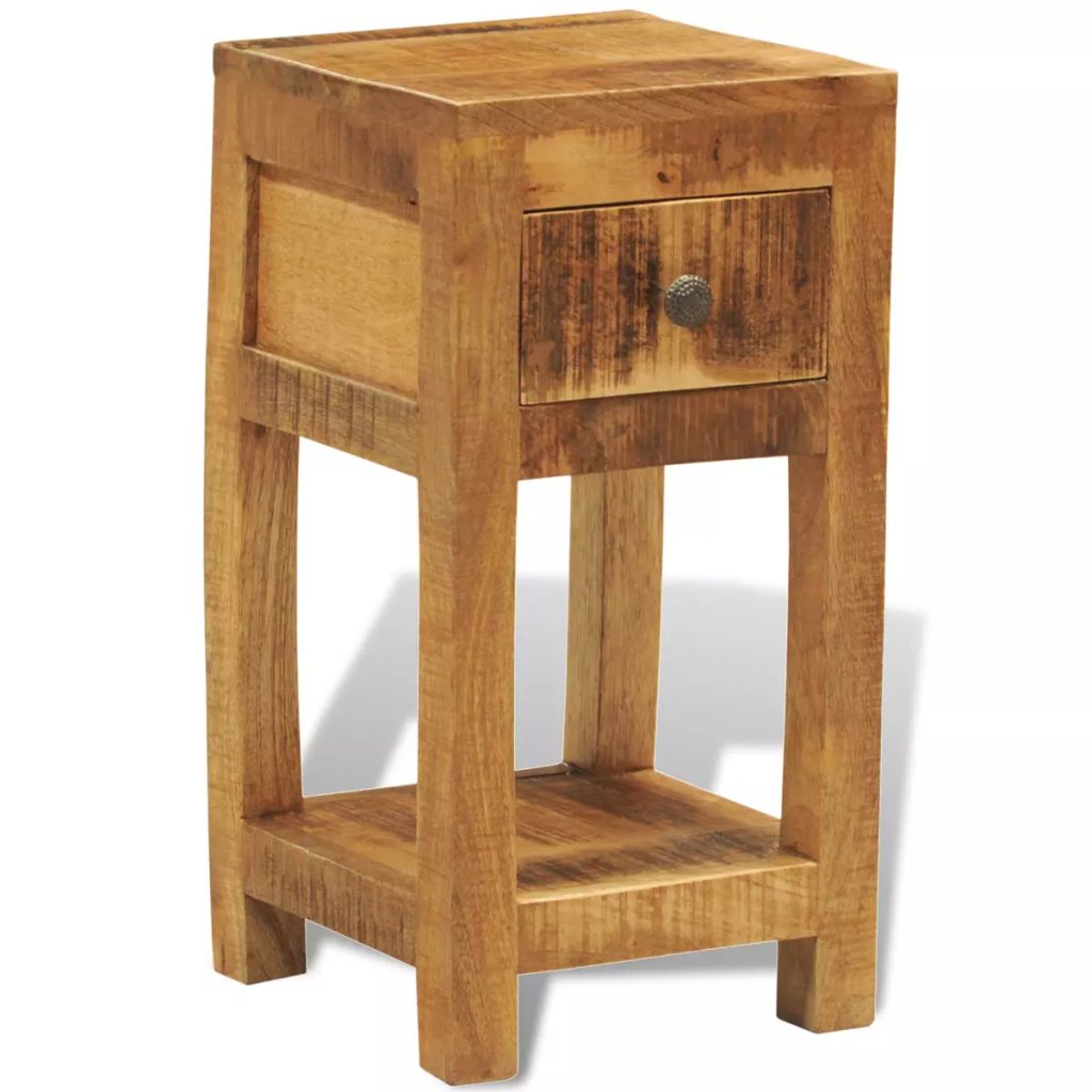 Nachttisch mit 1 Schublade Massivholz Mango