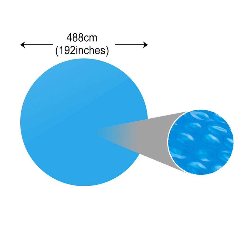 Runde Pool-Abdeckung PE Blau 488 cm