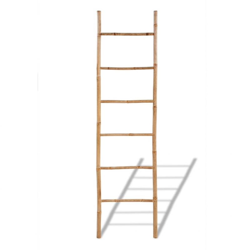 Handtuchleiter Bambus mit 6 Sprossen