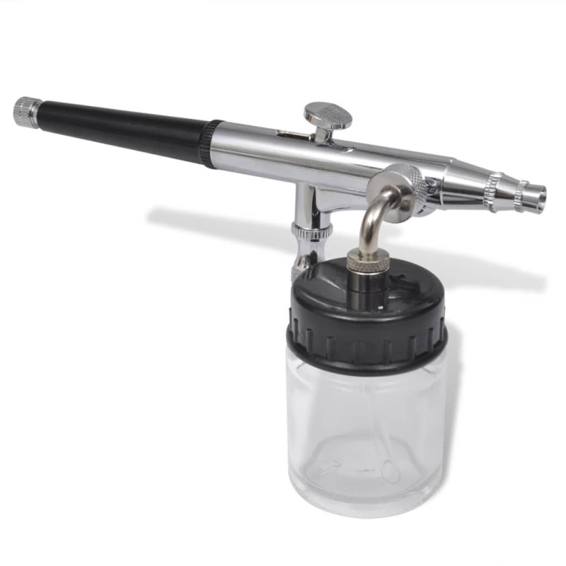 Airbrush-Set mit Glasbehälter 0,2 / 0,3 / 0,5 mm Düsen