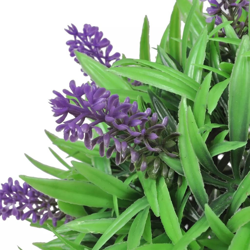 Buchsbaumkugel mit Lavendel 2 Stk. Künstlich 28 cm