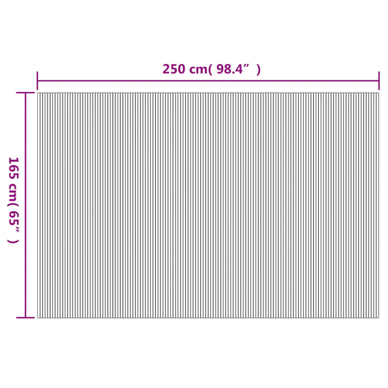 Raumteiler Bambus Weiß 250×165 cm