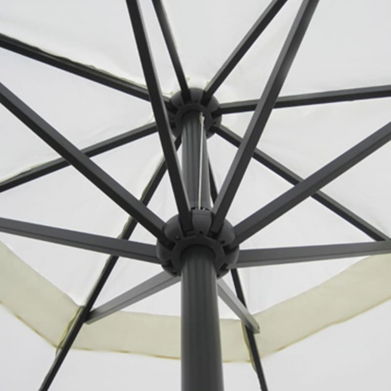 Sonnenschirm Aluminium Tragbarer Sonnenschirmständer Weiß