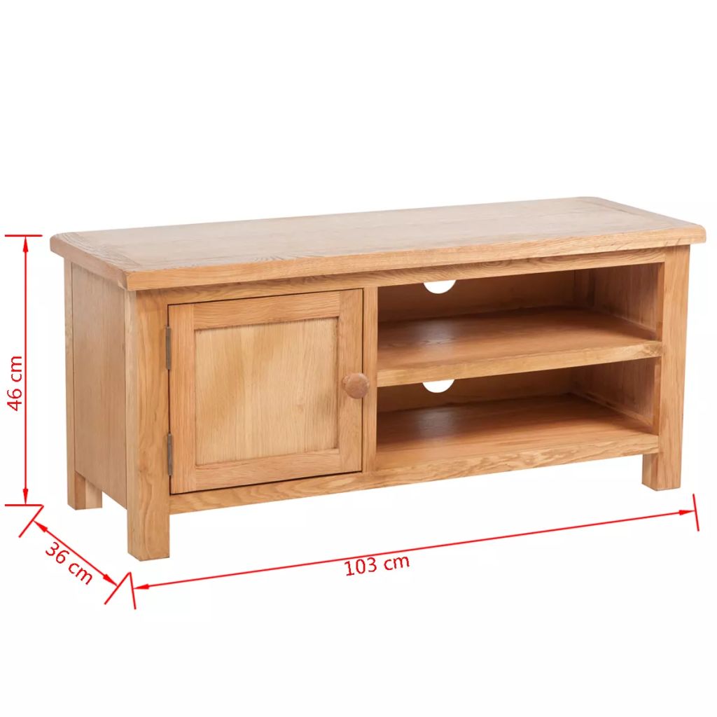 TV-Schrank 103x36x46 cm Massivholz Eiche