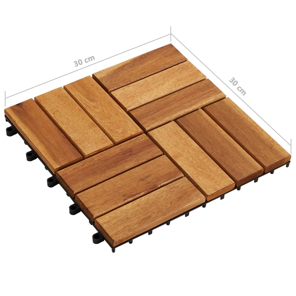 Terrassenfliesen 30er Set Akazie 30 x 30 cm