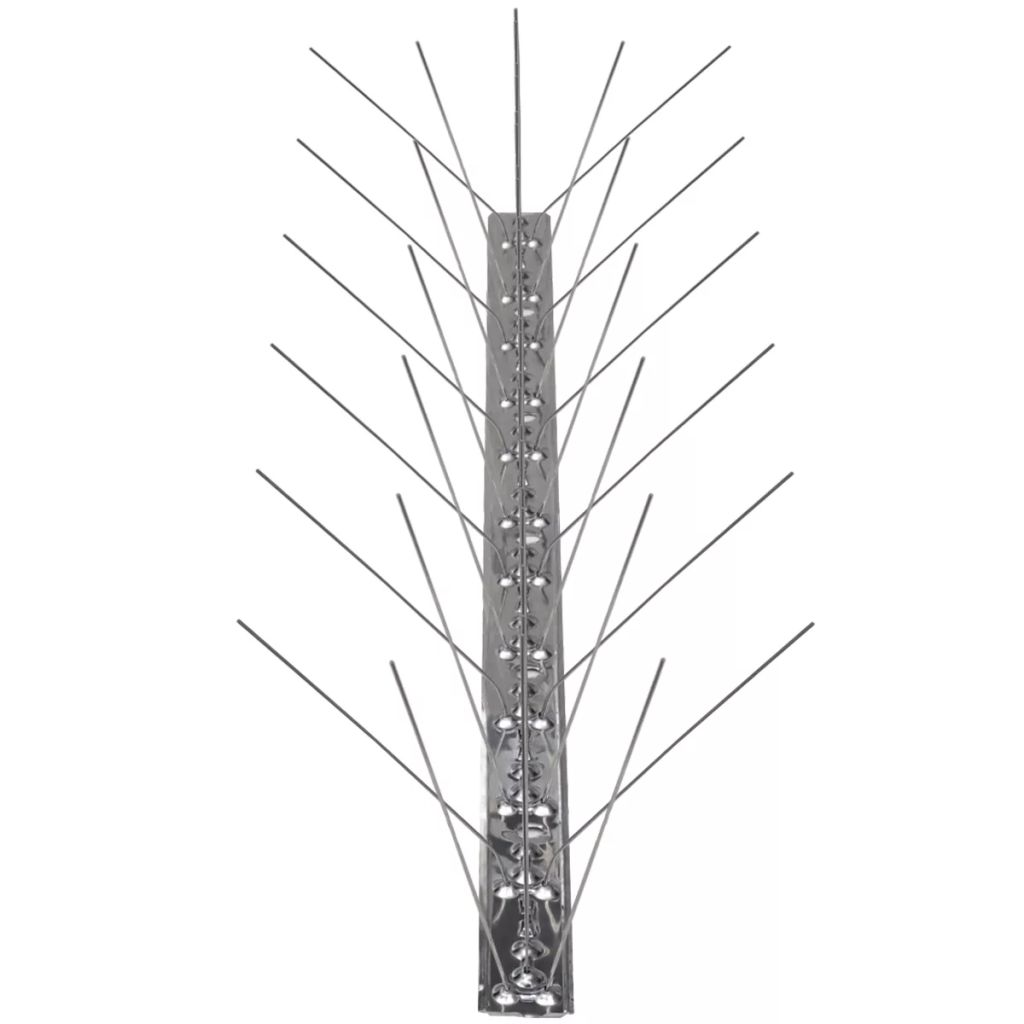 6-tlg. Vogelabwehr-Spikes-Set 3 m Edelstahl 5-reihig