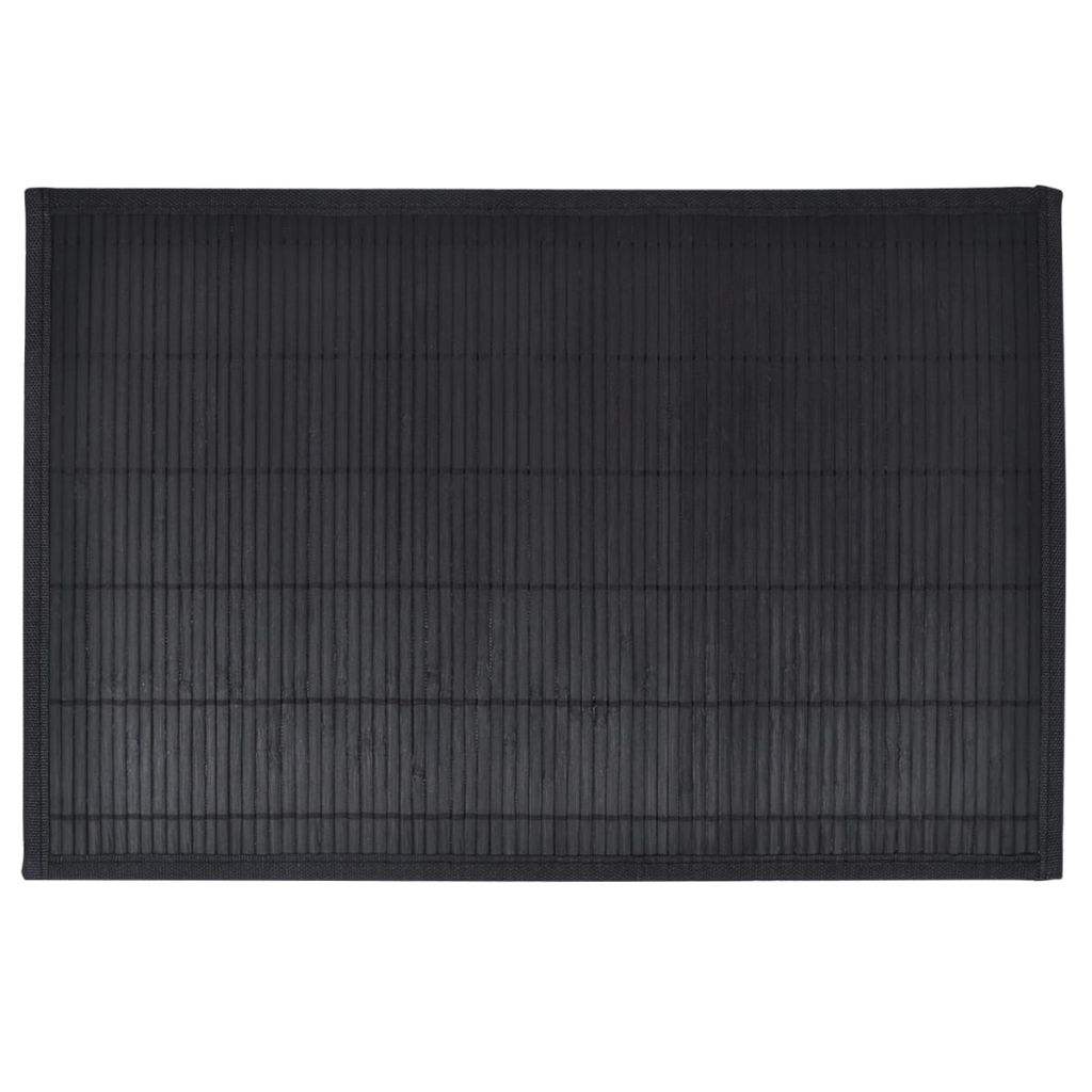 6 Bambus-Platzdeckchen 30 x 45 cm Schwarz