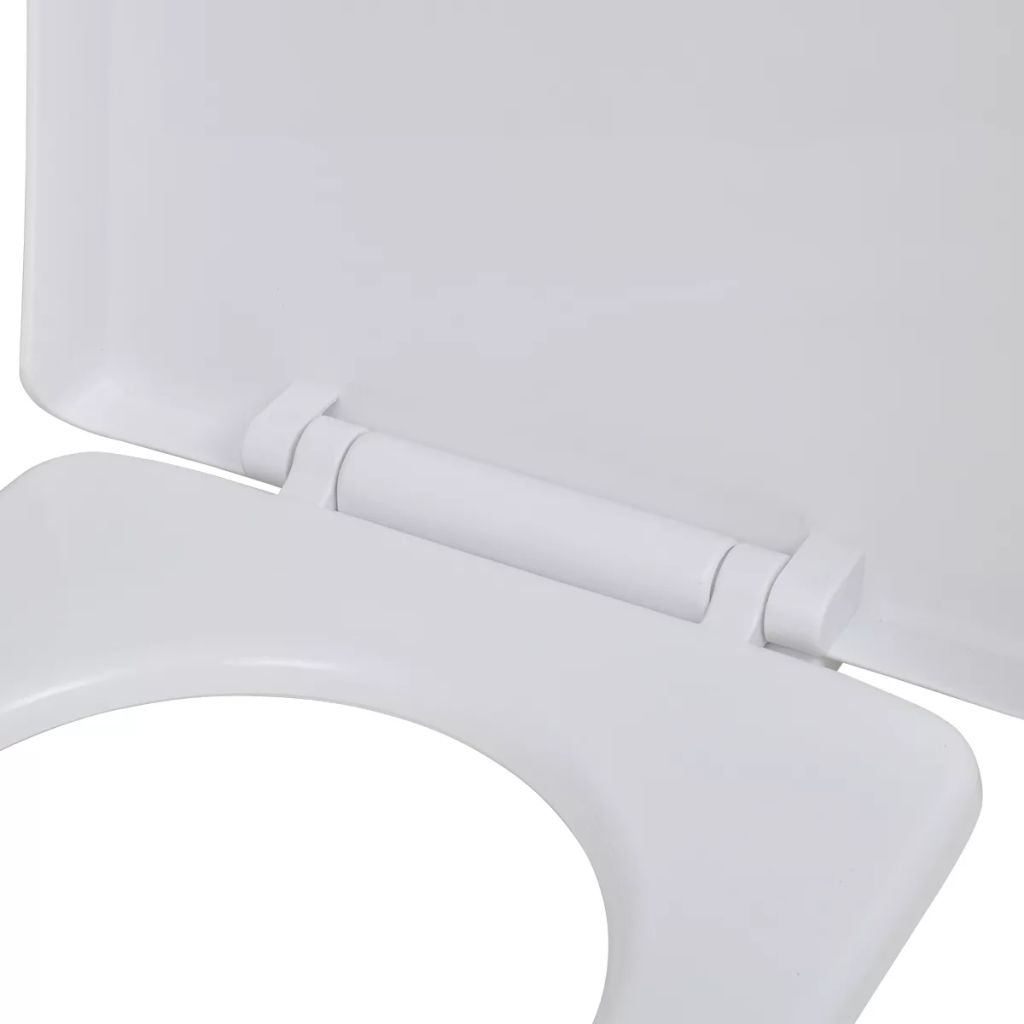 Toilettensitz mit Absenkautomatik Weiß Quadratisch