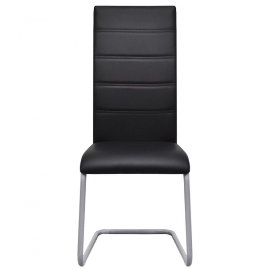 Freischwinger 2 Stk. Schwarz Kunstleder