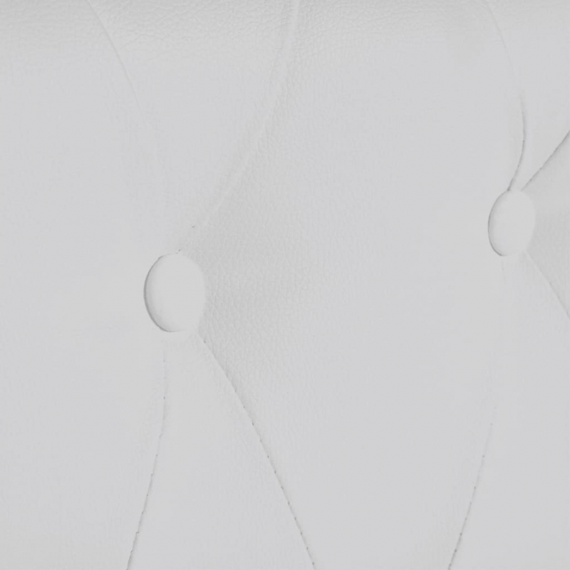 Chesterfield-Sofa 3-Sitzer Kunstleder Weiß