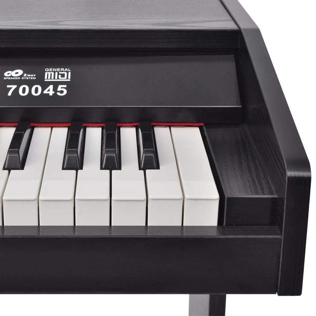 Digitalpiano mit 88 Tasten und Pedalen Schwarz Melaminplatte