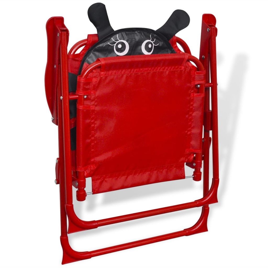 3-tlg. Garten-Bistro-Set für Kinder mit Sonnenschirm Rot