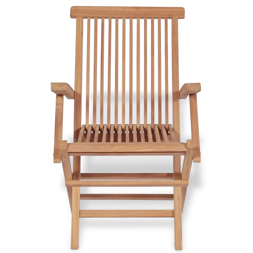Gartenstühle 2 Stk. Klappbar Massivholz Teak