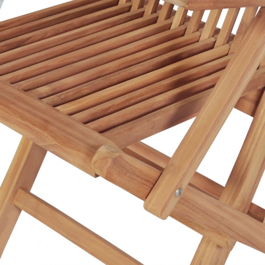 Gartenstühle 2 Stk. Klappbar Massivholz Teak