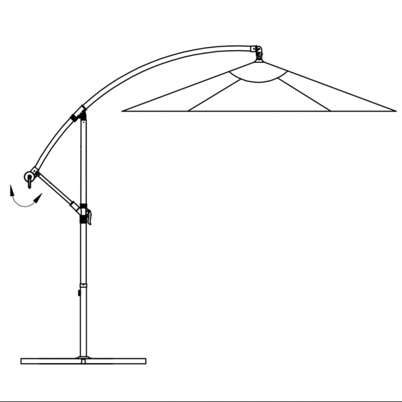 Freiarm-Sonnenschirm 3 m Grün