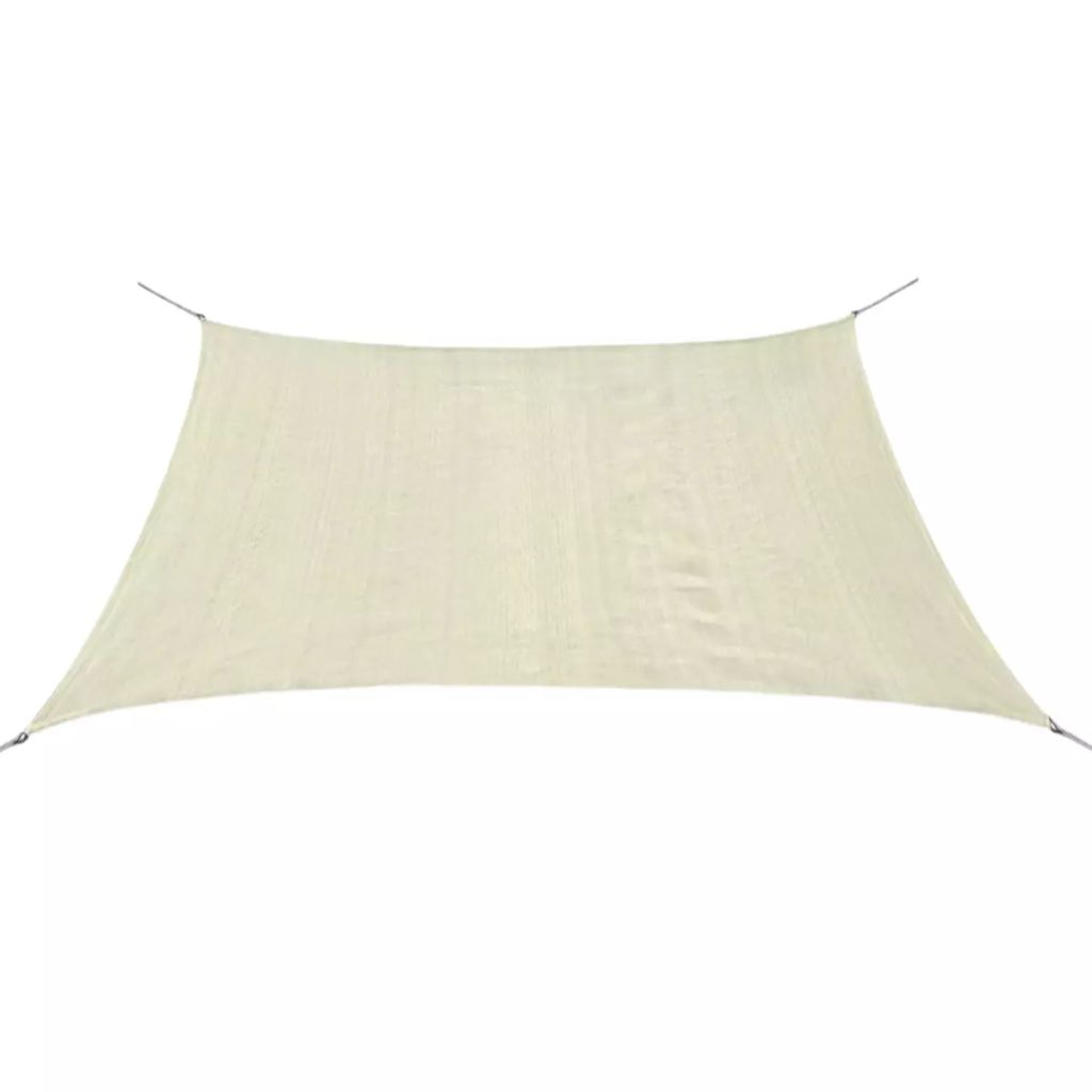 Sonnensegel HDPE Quadratisch 3,6x3,6 m Creme