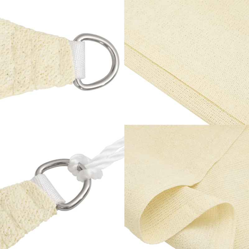 Sonnensegel HDPE Rechteckig 2x4 m Creme