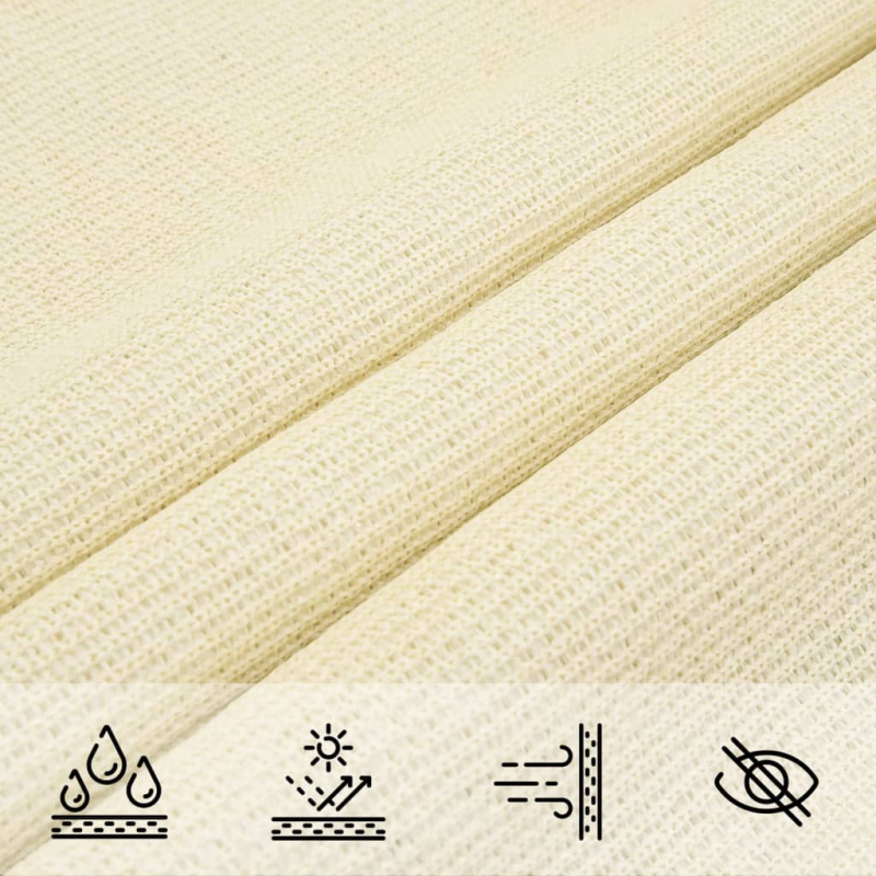 Sonnensegel HDPE Dreieckig 3,6x3,6x3,6 m Creme