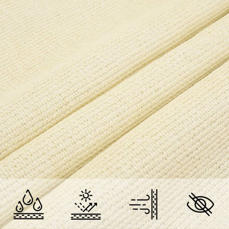 Sonnensegel HDPE Dreieckig 5x5x5 m Creme