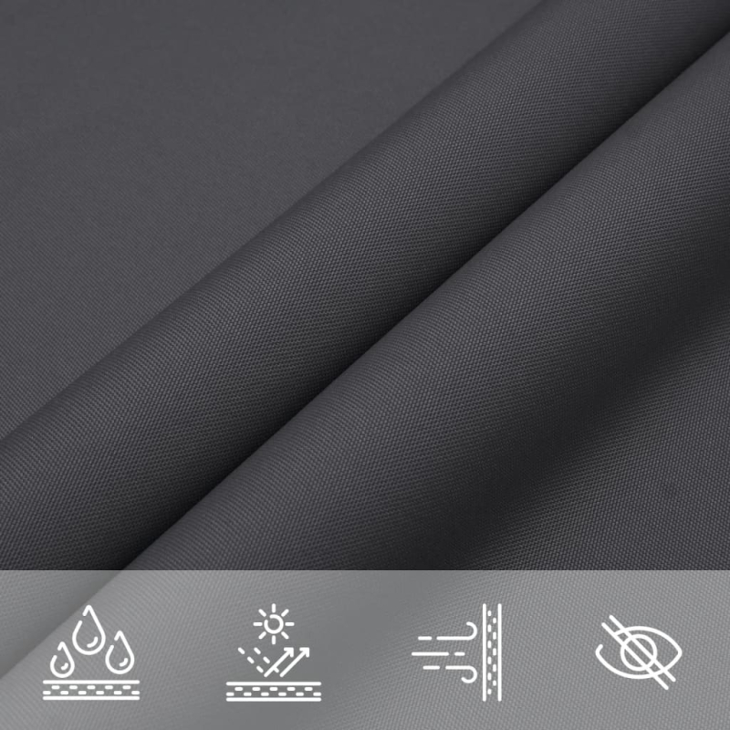 Sonnensegel Oxford-Gewebe Quadratisch 3,6x3,6 m Anthrazit