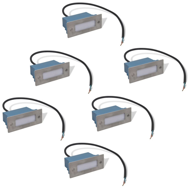 LED Einbauleuchte Treppenleuchte 6 stk 44x111x56 mm