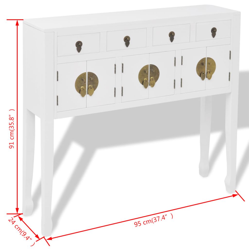Sideboard Chinesischer Stil Massivholz Weiß