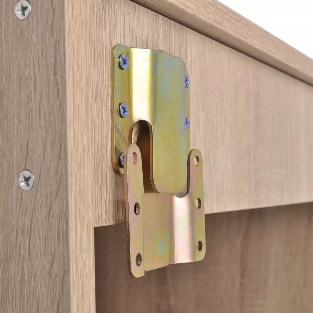 4-tlg. Badmöbel-Set mit Waschbecken und Wasserhahn Beige