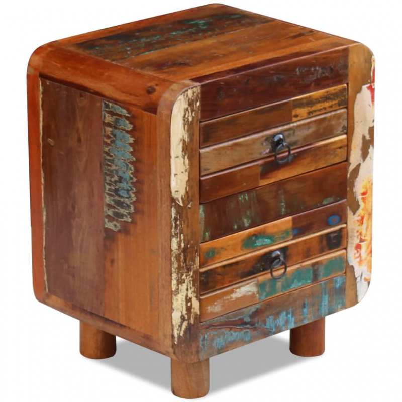 Nachttisch Altholz Massiv 43x33x51 cm