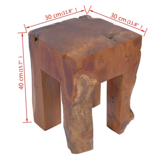 Hocker Massivholz Teak