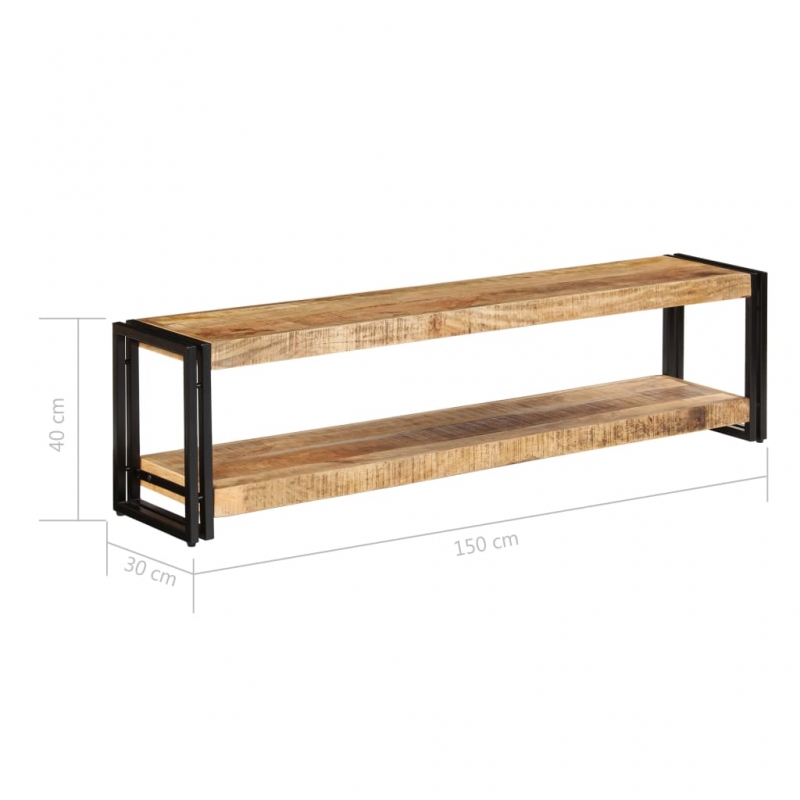 TV-Schrank 150x30x40 cm Massivholz Mango