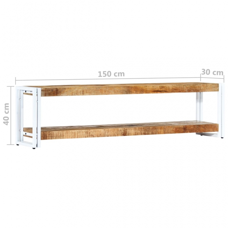 TV-Regal 150x30x40 cm Massivholz Mango