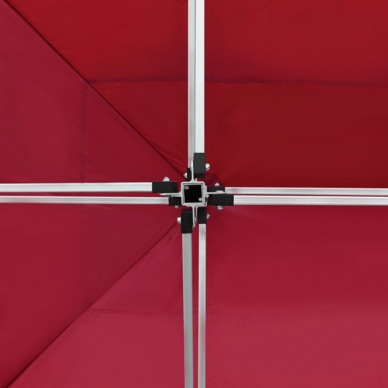 Profi-Partyzelt Faltbar Aluminium 4,5x3 m Weinrot