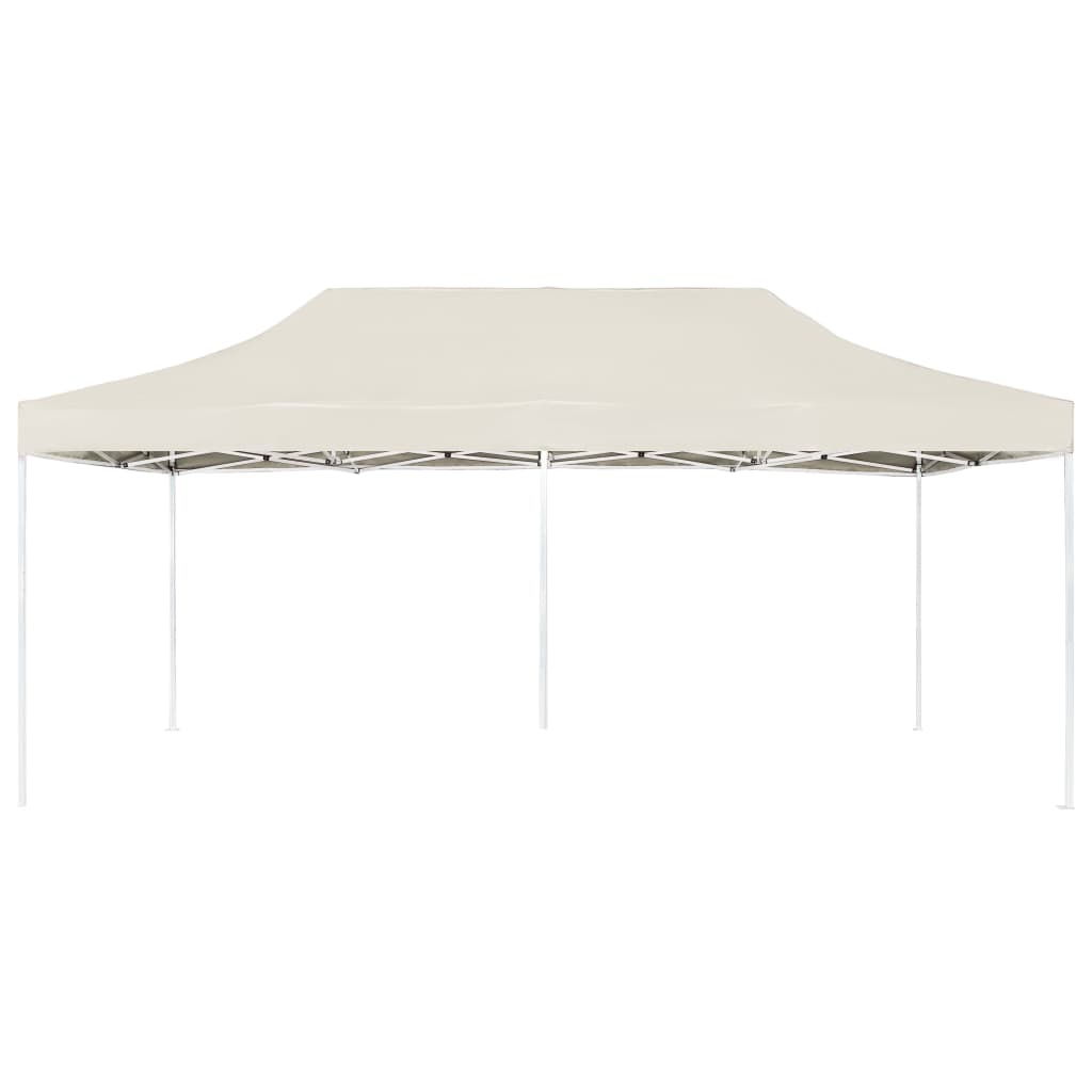 Profi-Partyzelt Faltbar Aluminium 6x3 m Creme