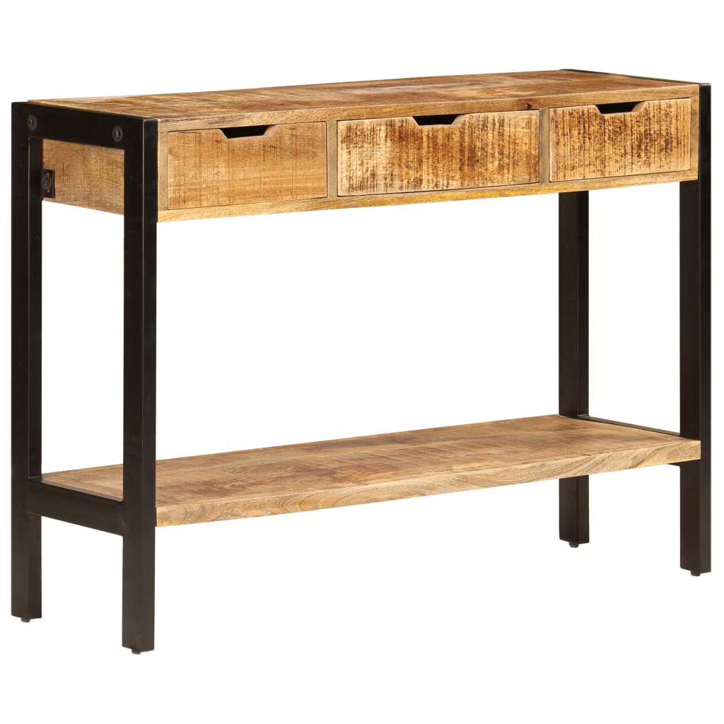 Sideboard mit 3 Schubladen 110x35x75 cm Massivholz Mango