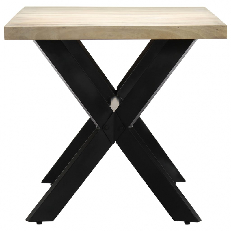 Esstisch Weiß 160x80x75 cm Massivholz Mango