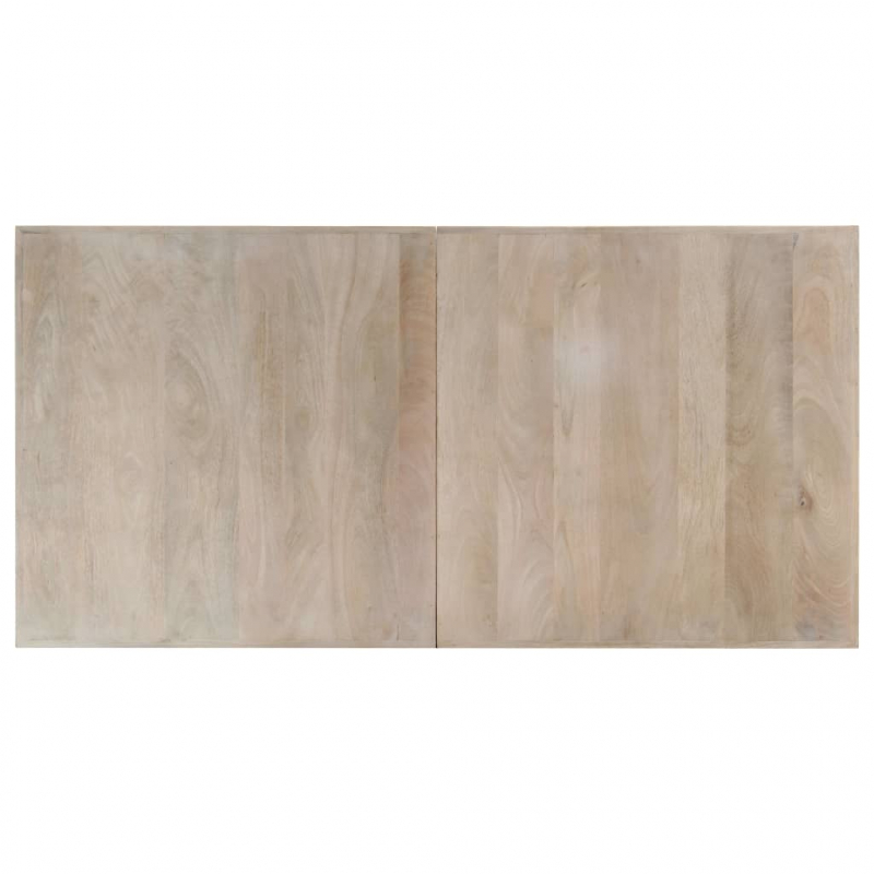 Esstisch Weiß 160x80x75 cm Massivholz Mango