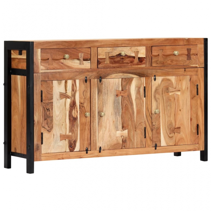 Sideboard 120 x 35 x 75 cm Massivholz Akazie