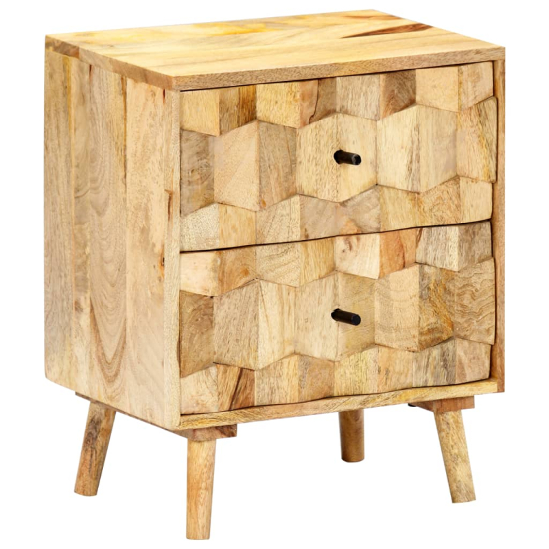 Nachttisch 40x30x50 cm Massivholz Mango