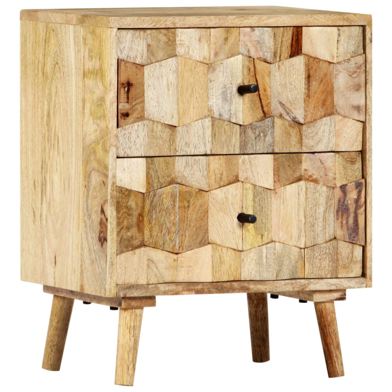 Nachttisch 40x30x50 cm Massivholz Mango