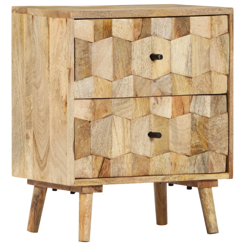 Nachttisch 40x30x50 cm Massivholz Mango