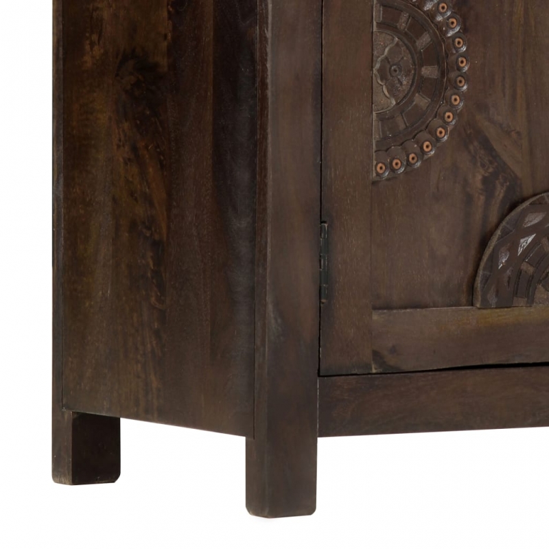 Sideboard mit Schnitzereien 110x35x70 cm Massivholz Mango