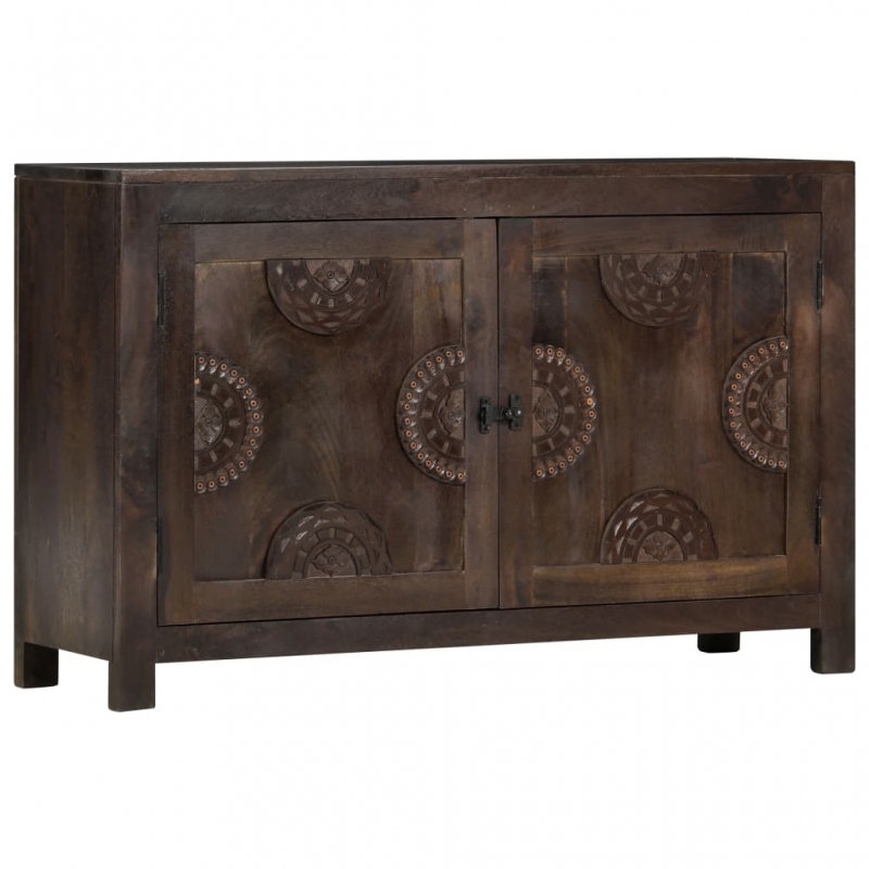 Sideboard mit Schnitzereien 110x35x70 cm Massivholz Mango