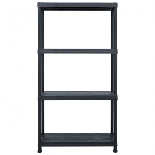 Lagerregal Schwarz 100 kg 60 x 30 x 138 cm Kunststoff