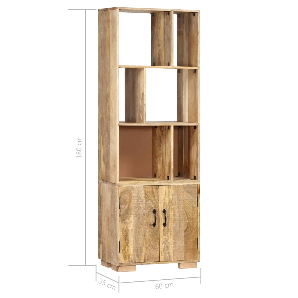 Bücherregal 60x35x180 cm Massivholz Mango