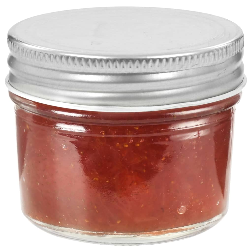 Marmeladengläser mit Silbernen Deckeln 48 Stk. 110 ml