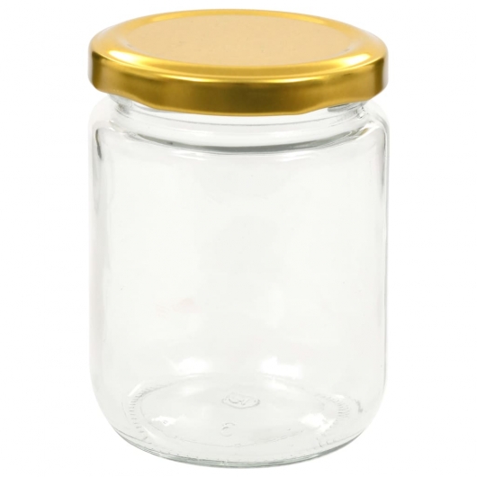 Marmeladengläser mit Goldenem Deckel 96 Stk. 230 ml