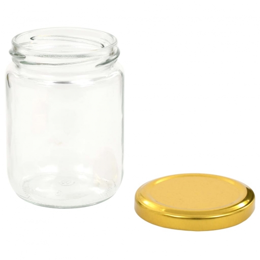 Marmeladengläser mit Goldenem Deckel 96 Stk. 230 ml